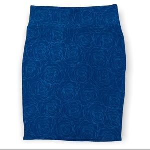 Blue roses Cassie pencil skirt XL NWT